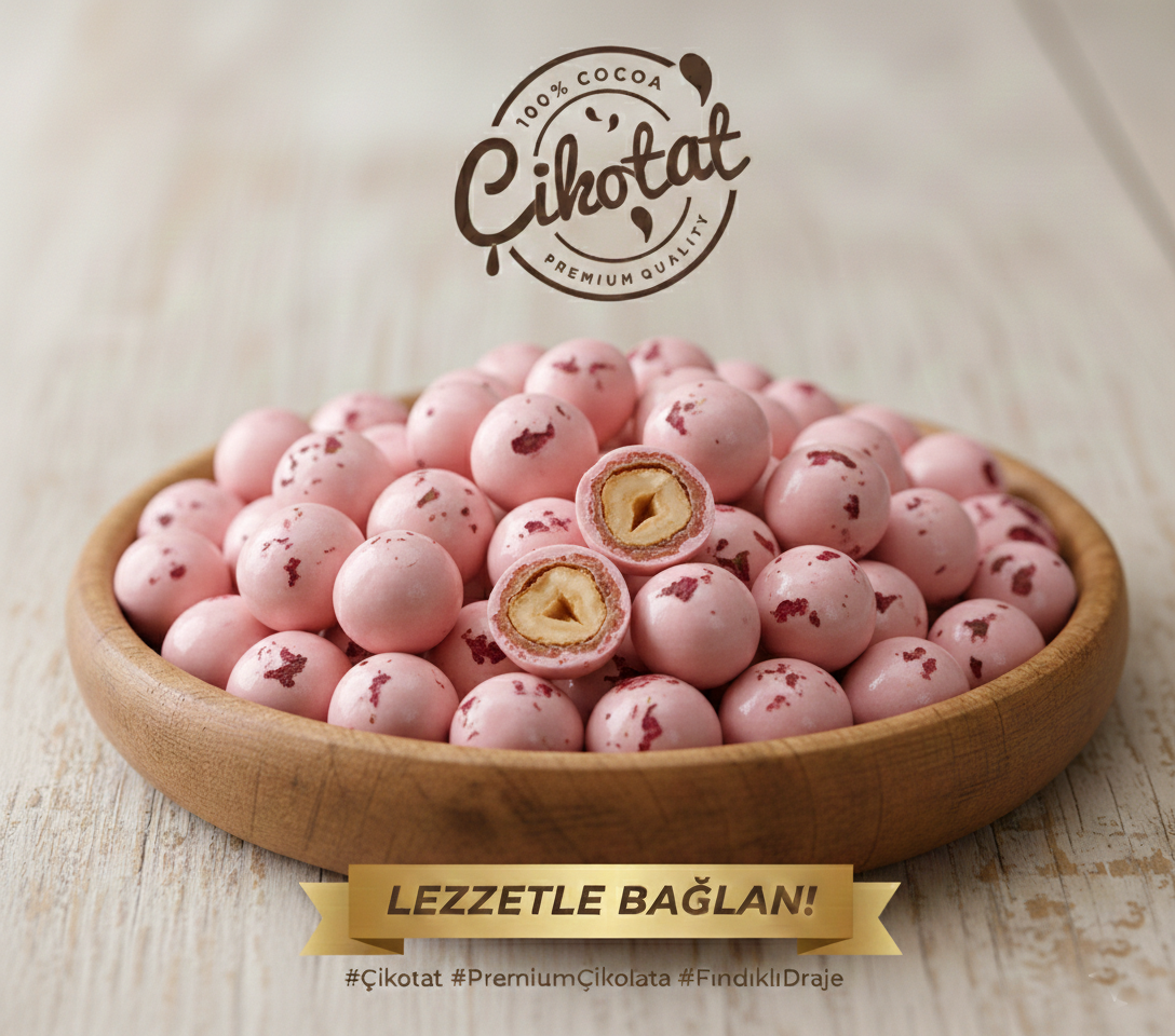 Güllü Beyaz Çikolata Kaplı Draje