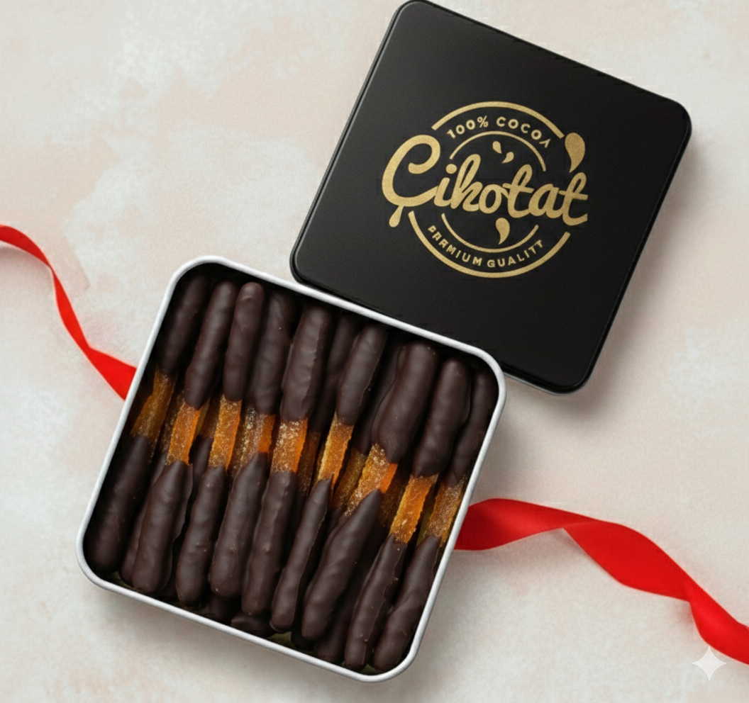 ÇİKOLATALI PORTAKAL KABUĞU ŞEKERLEMESİ  500  gr